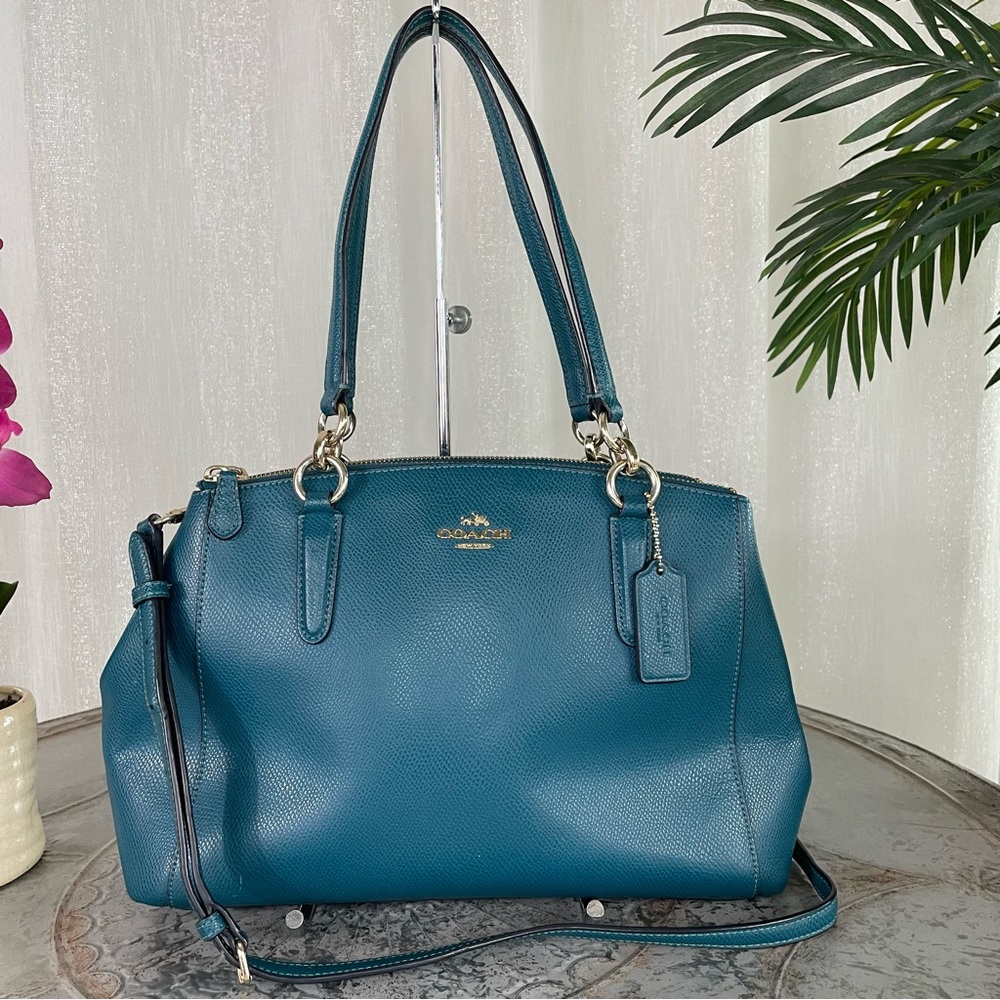 COACH SMALL CHRISTIE CARRYALL IN CROSSGRAIN LEATHER F36637
